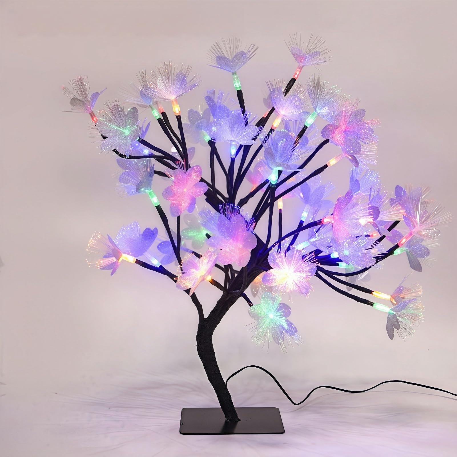 Drawelry LED Tree Light, 48 LED Flower Table Lamp, Fibre Optic Night Lights - Image 3