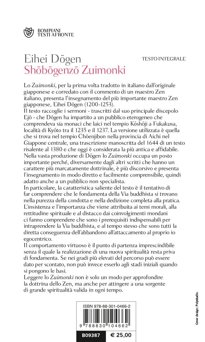 Shobogenzo Zuimonki. Discorsi informali. Testo giapponese a fronte