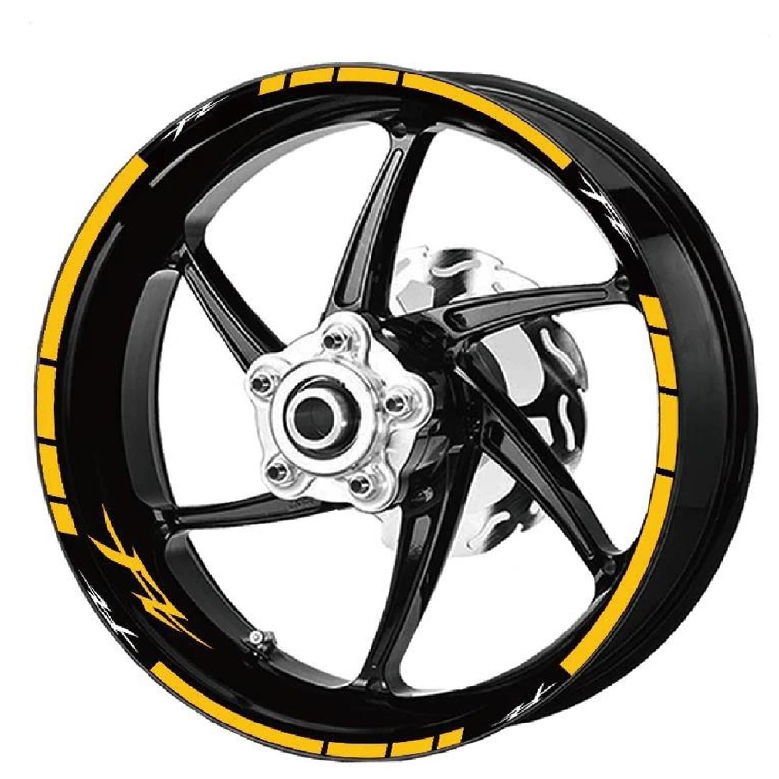 Reflektierende Motorradzubehör-Radaufkleber, wasserdichte Nabenaufkleber, Felgenstreifenband Für Yamaha FZ Fz(Style 3)