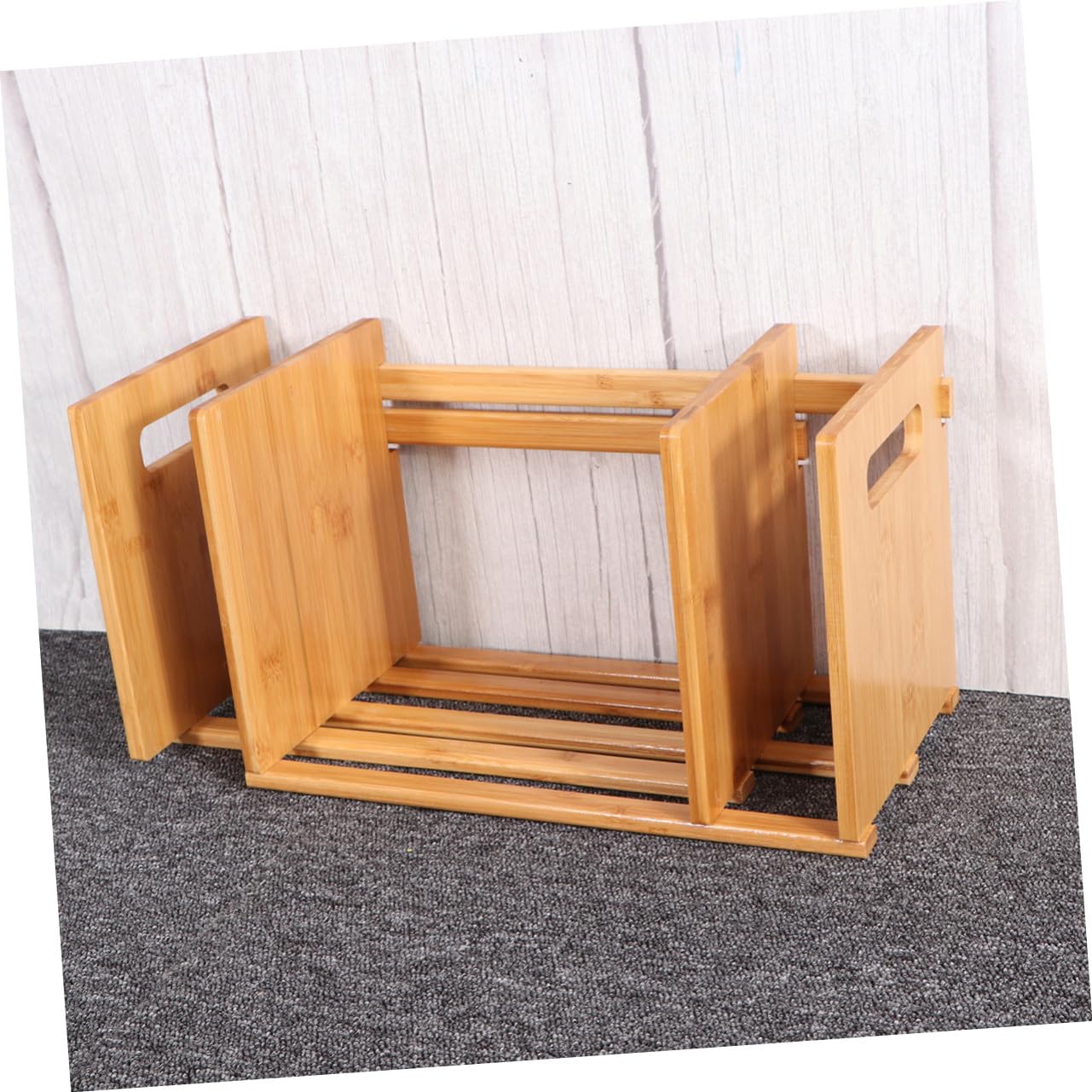 SHINEOFI Estantería Telescópica De Madera Moso Mini Estante De Almacenamiento para Escritorio Estante Extensible para Organizar Libros y Objetos