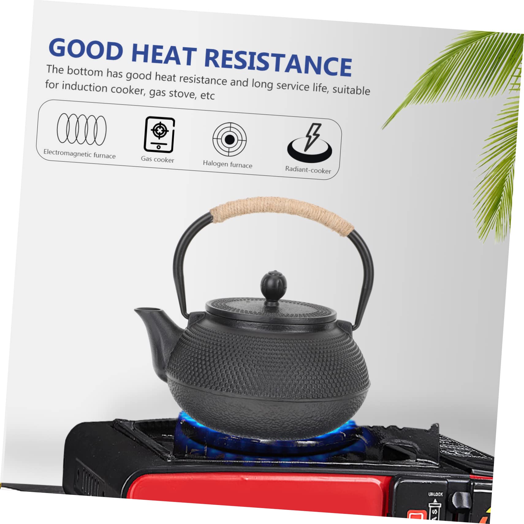 Tetera De Hierro Fundido De Diseño Japonés Retro De 800 Ml Con Asa De Metal Tetera De Escritorio Para Té