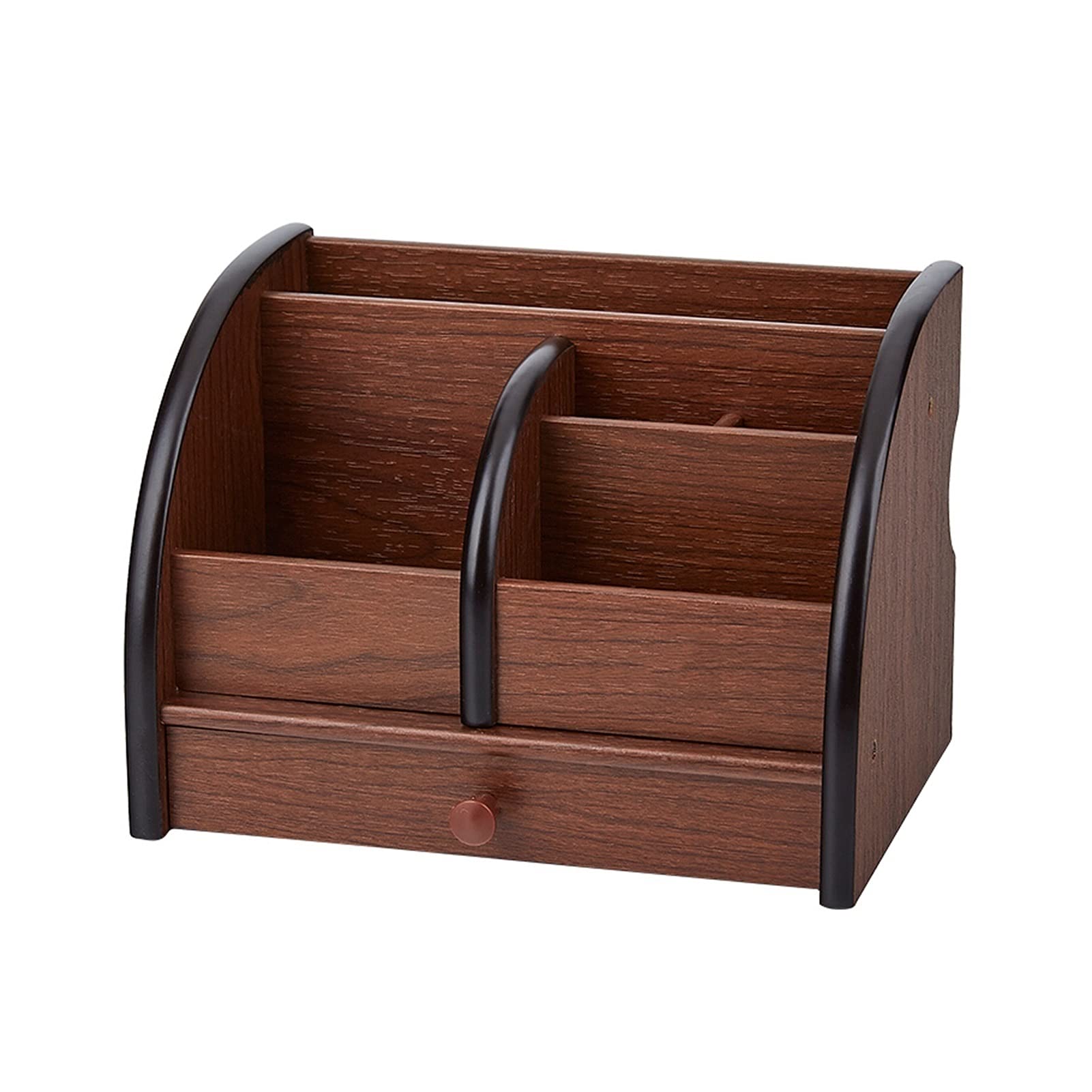 bote para pinceles Papelería de escritorio de pluma multifuncional de madera con cajón, lápiz pote maquillaje pincel de maquillaje escritorio de papelería Organizadores ordenados contenedor para bolíg