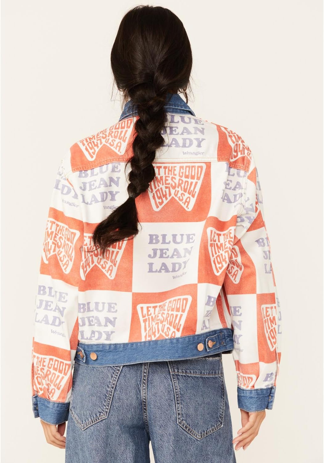 Wrangler レディース ブルージーンレディプリントデニムジャケット - 112343518 X- US