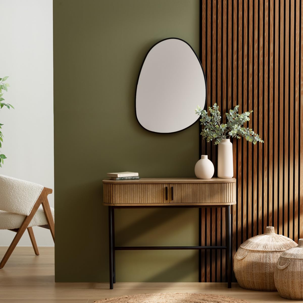 Atmosphera Créateur d'intérieur - Pannello Decorativo in Legno di Colva - 240x60cm - Finitura Noyer - Riduzione del Rumore