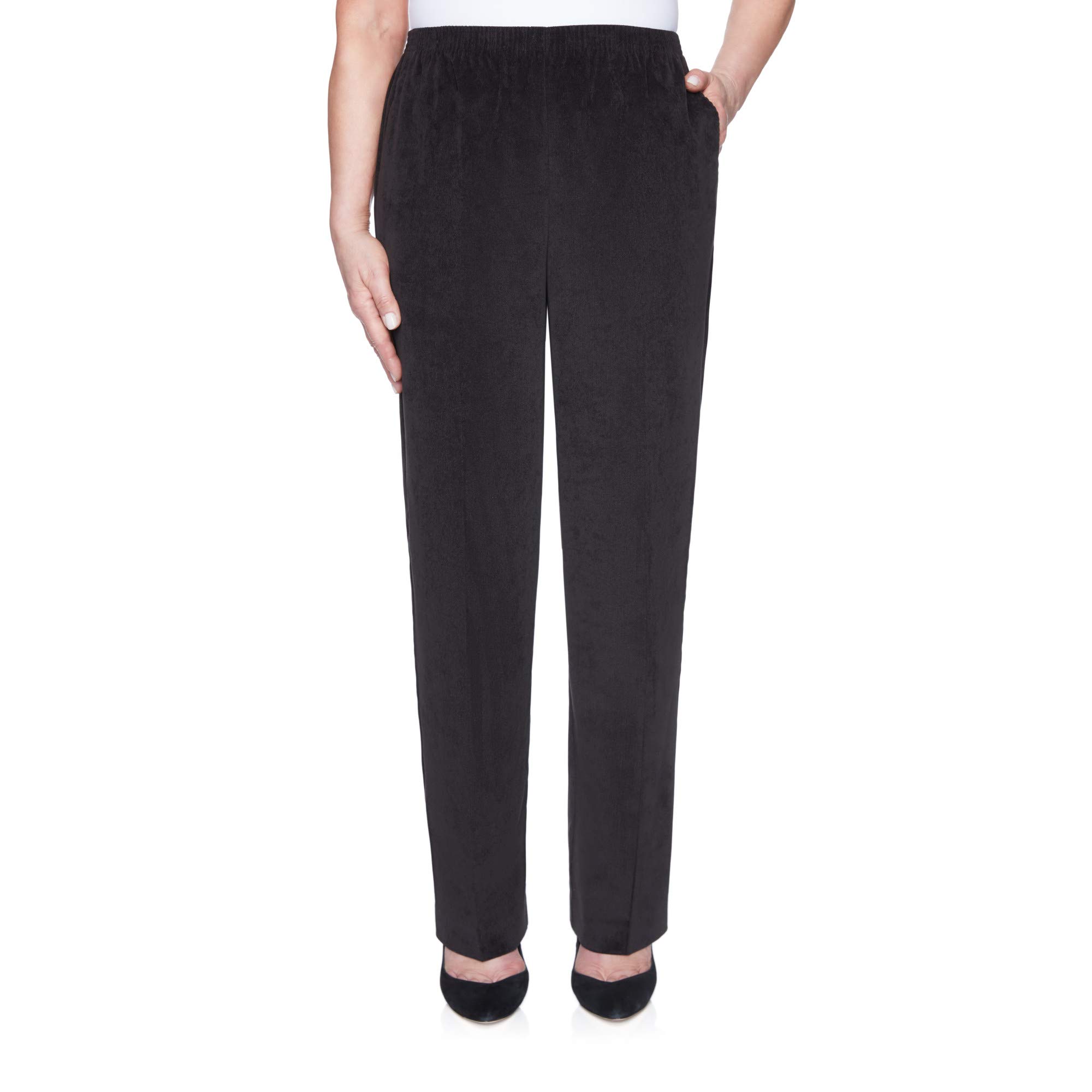 Alfred Dunner Petite Womens Classic Corduroy Pull-on Short Length Pant