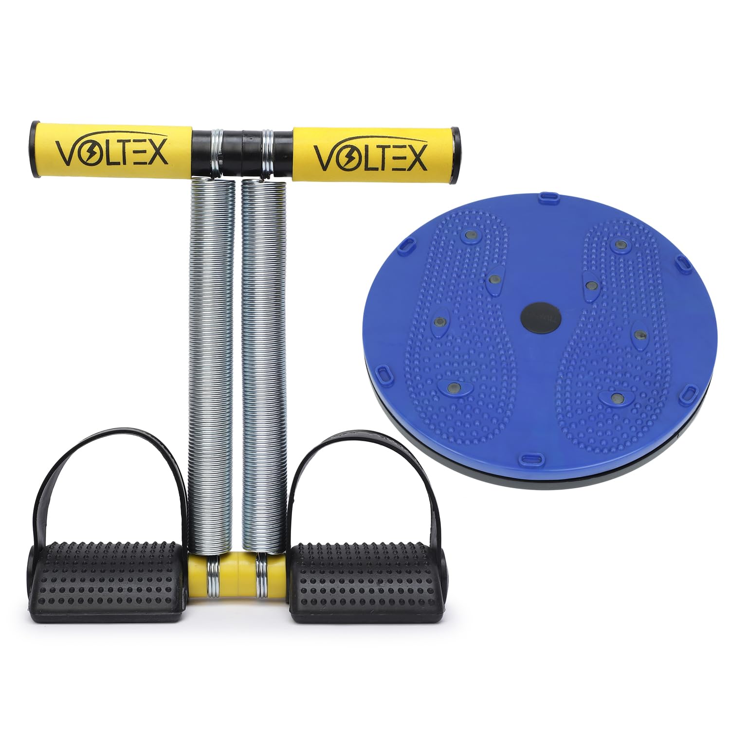VOLTEX Yellow Double Spring Tummy Trimmer with Tummy Twister for Abs Exerciser,Body Toner and Fat Buster| for Men and Women (B0D7DL37XD) Amazon Price History, Amazon Price Tracker