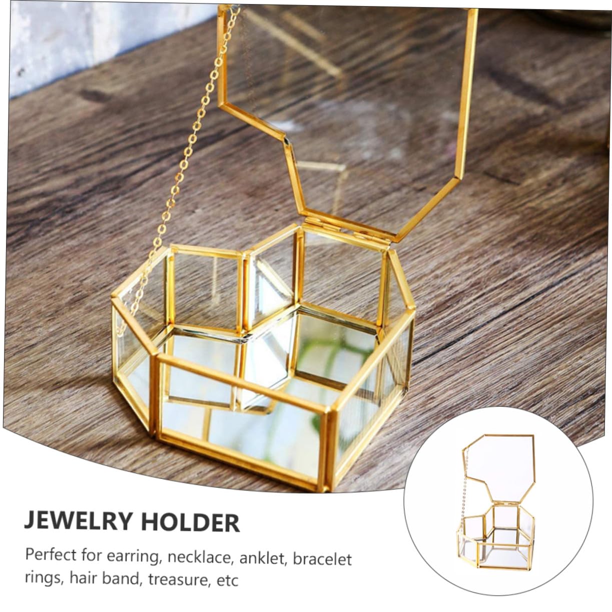 Hemobllo Joyero de Caja para Guardar Joyas Expositor para Collares y Pendientes Organizador de Exhibición de Joyas para Uso Dormitorio
