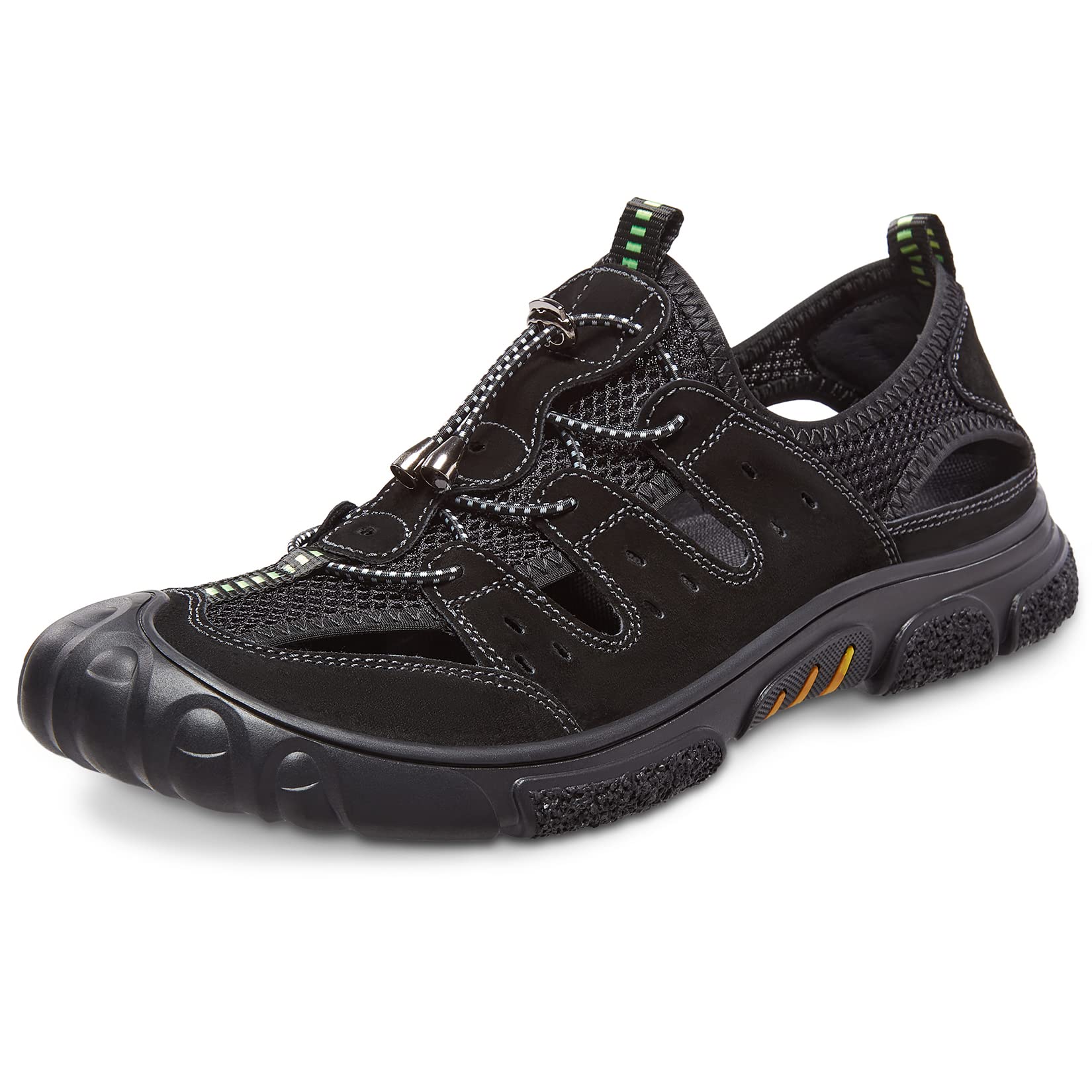 Photo 1 of CAMEL CROWN Men’s Hiking Sandals Closed Toe Sandals for Men Adjustable Fishman Sandals Athletic Sandals Comfortable Fishman Summer Sandals for Beach,Hiking,Sports,Fishing 8 Black