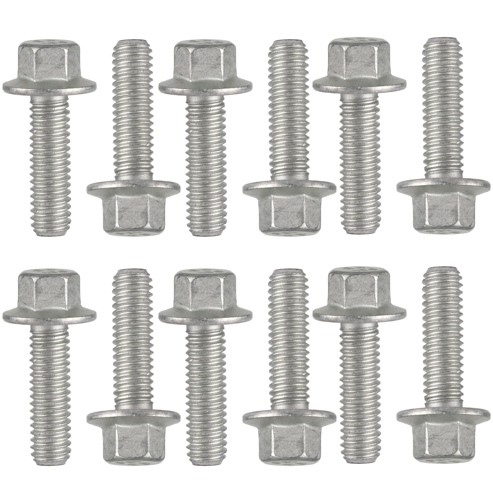Photo 1 of (12 PCS) 551696 Exhaust Manifold Header Bolt Kit for LS Series Engines LS1 LS2 LS3 LSX LT – Grade 10.9 Steel LS Header Bolts Replacement Set (Dacromet Coated)