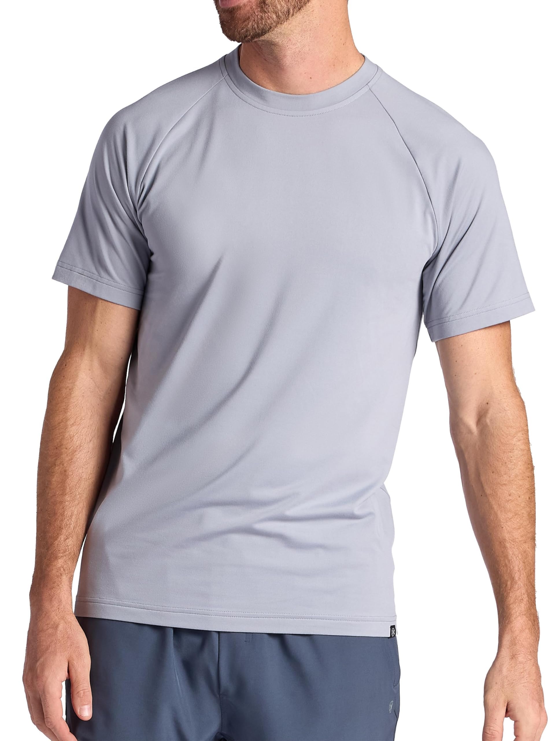 Gaiam Men's Sleet Supine Crewneck Top, Relaxed Fit, Stretch Midweight Material, Large