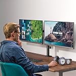 WALI Dual Monitor Arm for 13-27 Inch Screens (M002), Black | Monitor Arms for 2 Monitors up to 10 kg Each, Adjustable with Swivel Tilt Rotation, Ergonomic, Space Saving, VESA 75/100mm