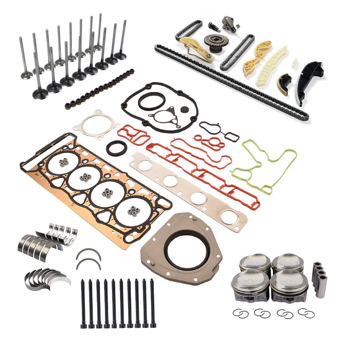Kit de reparación de válvulas de pistón (21mm) Compatible con 1.8 TFSI TSI CDAA CDAB CDH CDHA CDHB 06F253039F 06H109158H 06J198151B