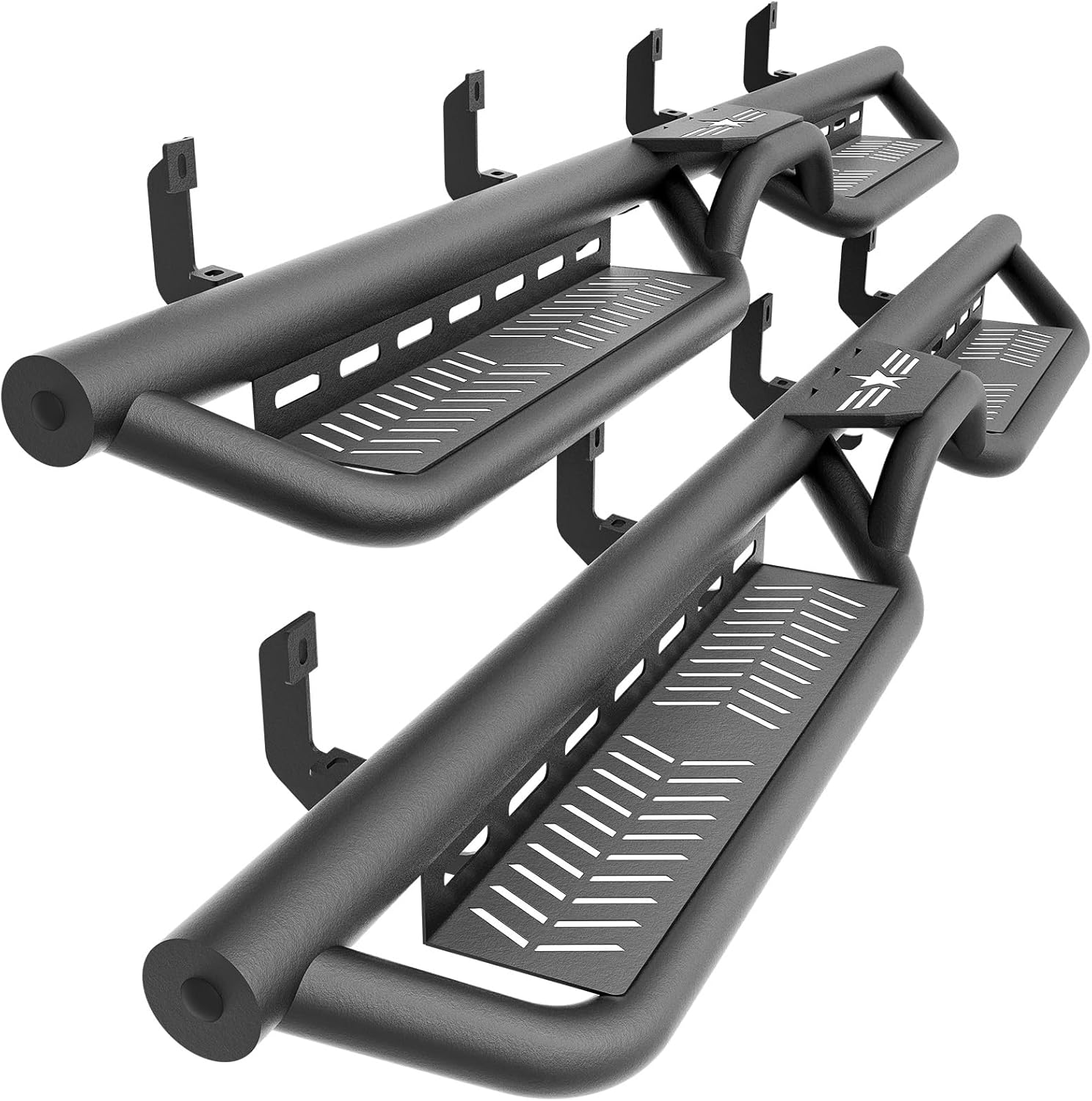 Crew Cab Running Boards Side Steps Compatible with 2019-2026 Chevy Silverado & GMC Sierra 1500, 2020-2026 Chevrolet Silverado/GMC Sierra 2500 3500 HD CrewCab (Excl 2019 1500 LD/Limited) -Star
