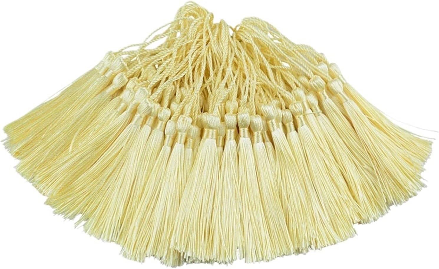 Tassel Decorative Cord 13cm Silk Mini Tassels for DIY Craft Jewelry Making Souvenir Bookmarks(Color 12)