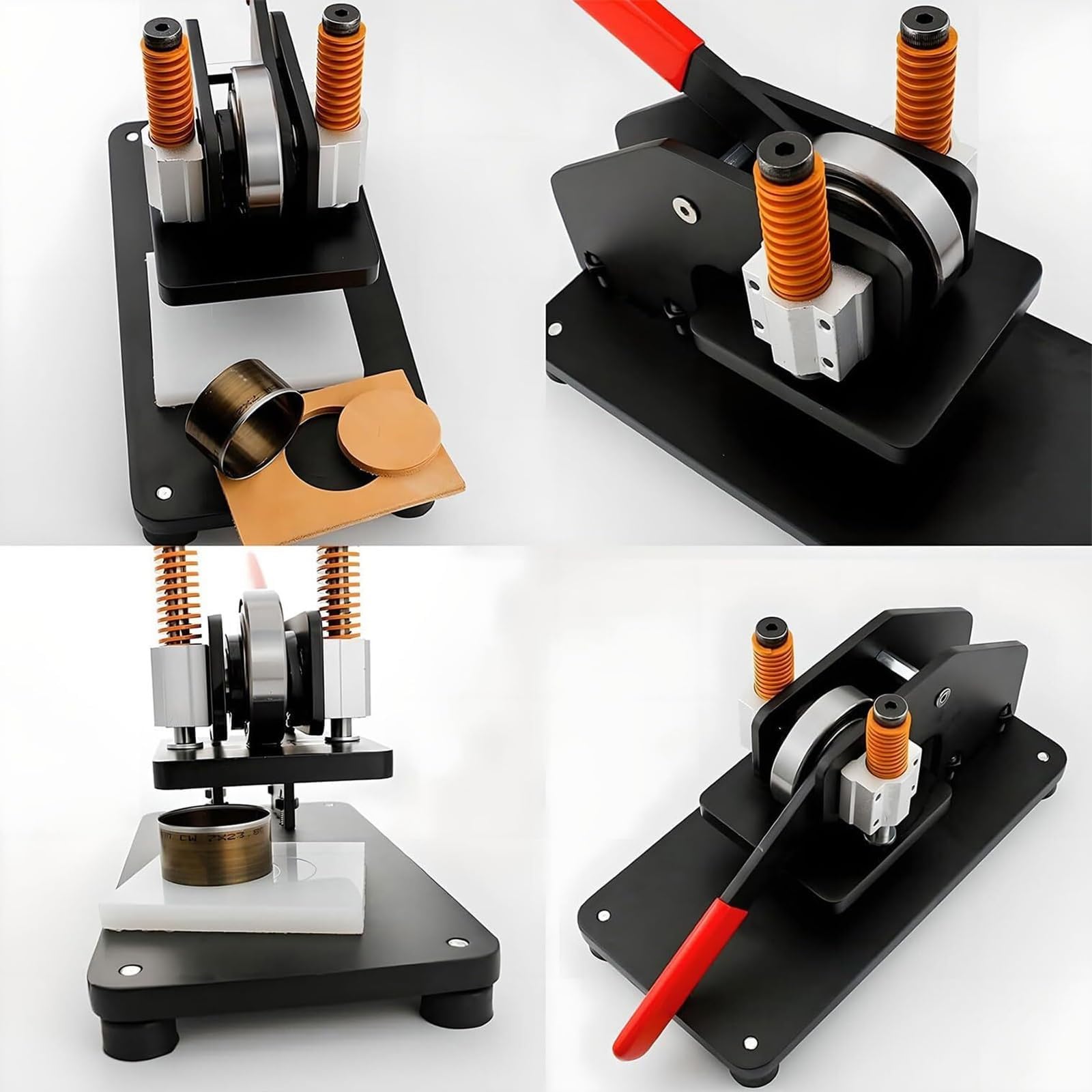 Manuelle Stanzmaschine, Manuelle Lederpresse, Plattengröße 10 X 10 cm, 1 Tonne Druck, 45 Mm Hub, Prägeplatten-Stanzmaschine, Für Leder, Stoffe, Silikon