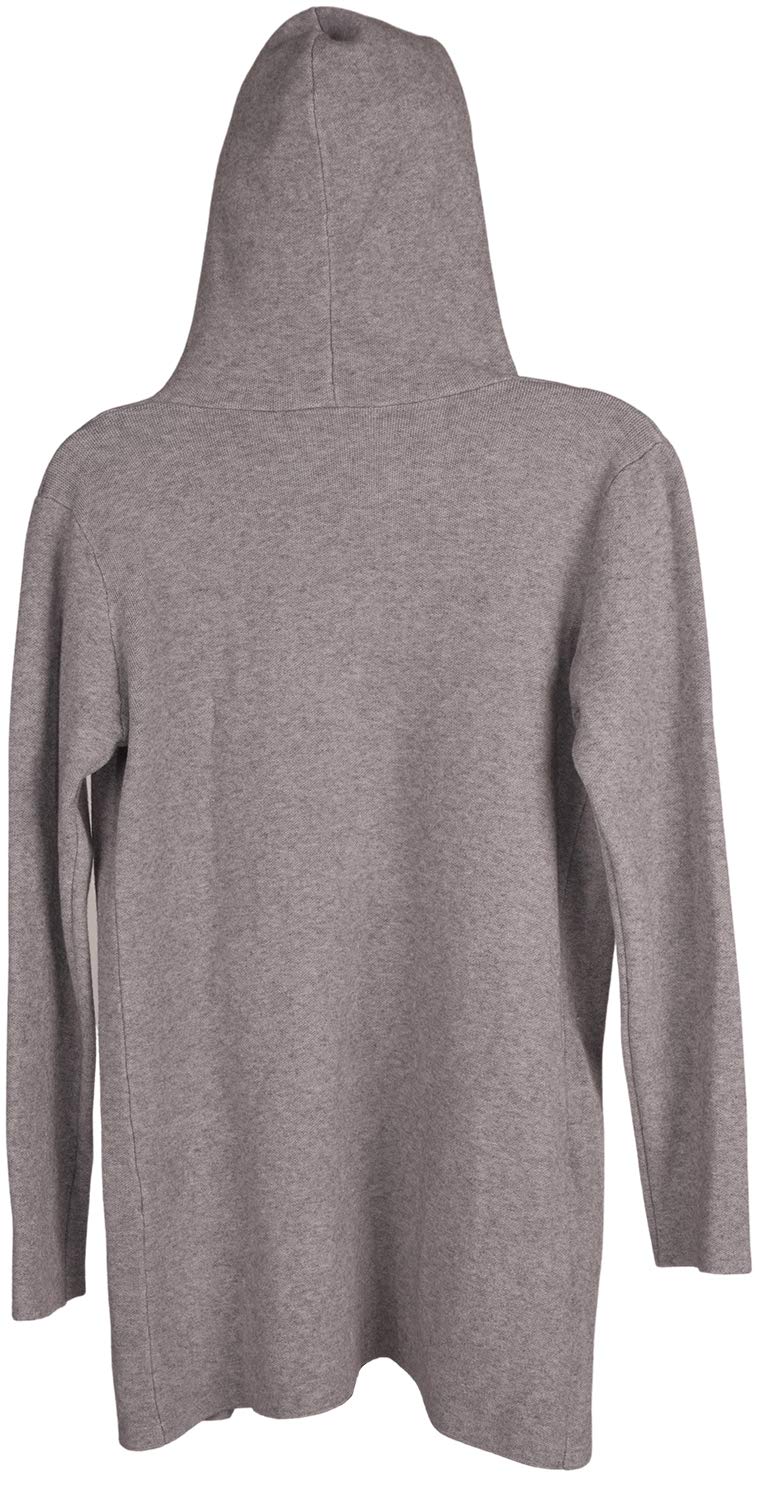 styleBREAKER Long Cardigan Femme Maille Fine Capuche Poches | Fabriqué en Italie, ouvert sans fermeture, dos 72 cm, manches 60 cm, taille unique (34-42).