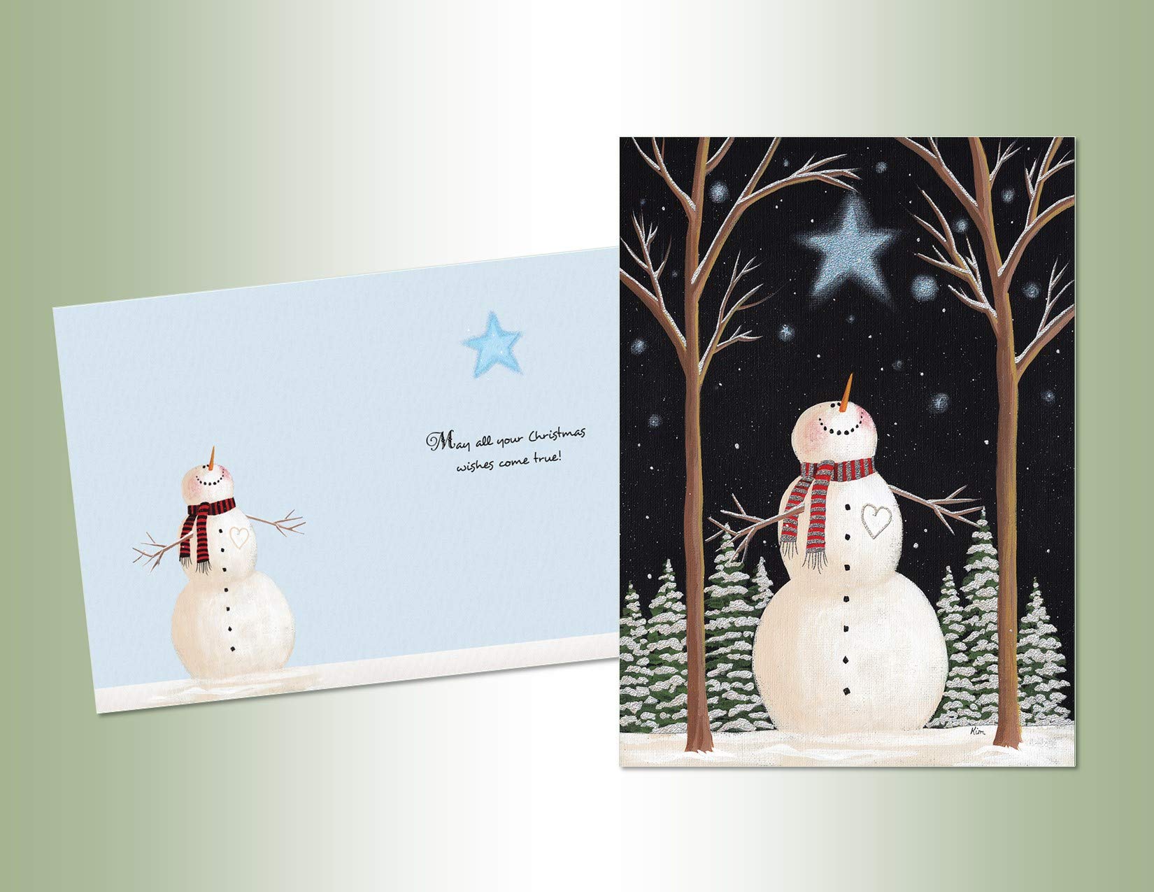 Amazon | LPG Greetings wish on a Star雪だるま:ボックスof 14 Kim