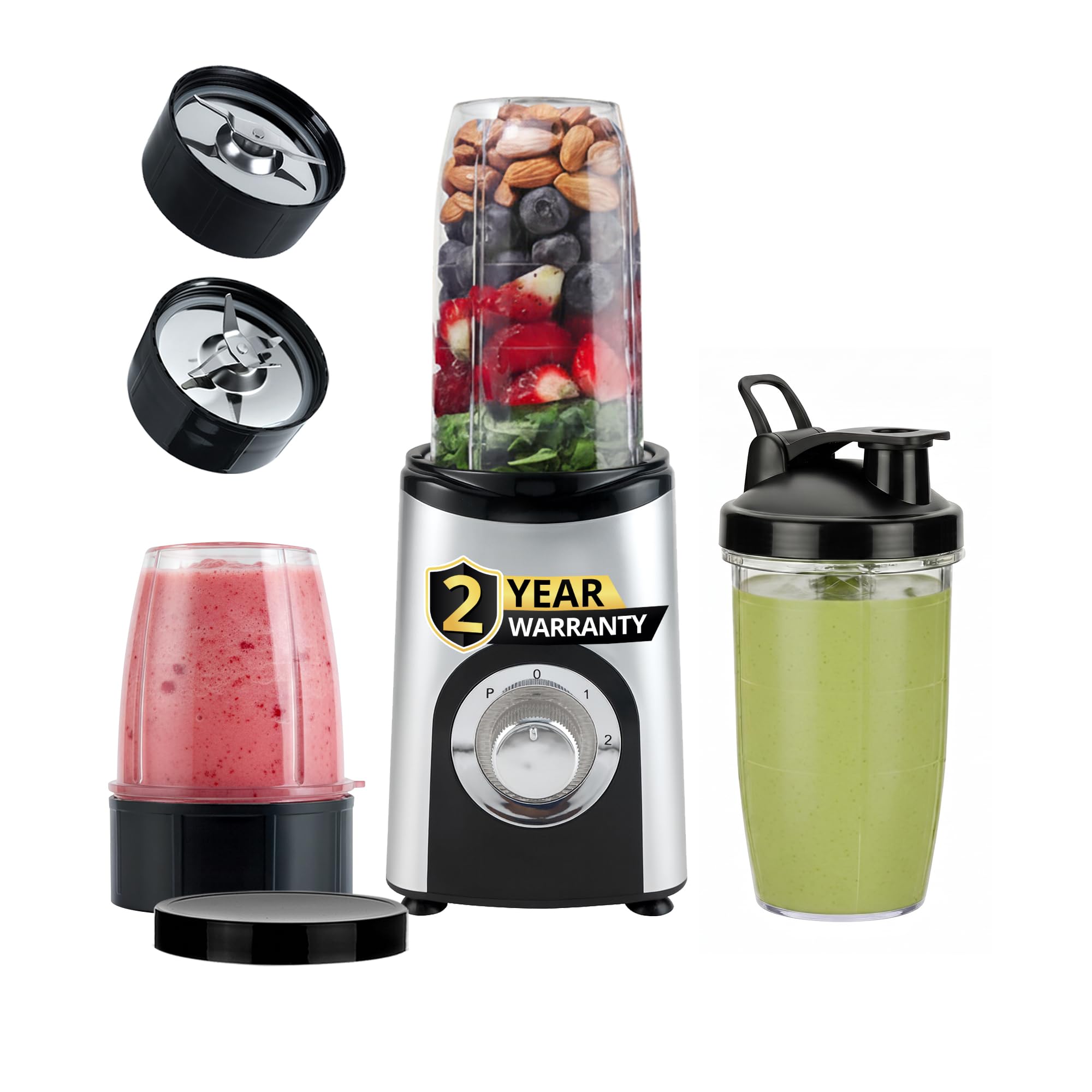 iBELL 600W Nutri Blender – 24,000 RPM High-Speed Mixer Grinder & Juicer with 3 Multipurpose Jars, 3 Smart Modes & Stainless Steel Blades (Silver)-image-38