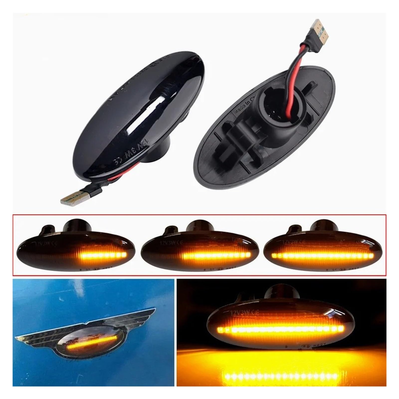 Indicatore Direzione Luci Di Direzione Laterali A LED Dinamiche Per Per Benz Per Smart Per Fortwo Per Forfour 453 2015 2016 2017 2018 2019 Accessori Per Auto Luci Laterali Per Auto(Smart Fortwo 1)
