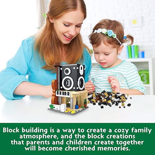 Miniatura 7 de URMOMENT Juego de juguetes de 746 piezas de bloques de construcción de tienda de instrumentos musicales, kits de modelos coleccionables para niños