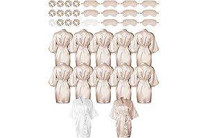 Satin Bridesmaid Robes Set of 12 with Luxurious Touches