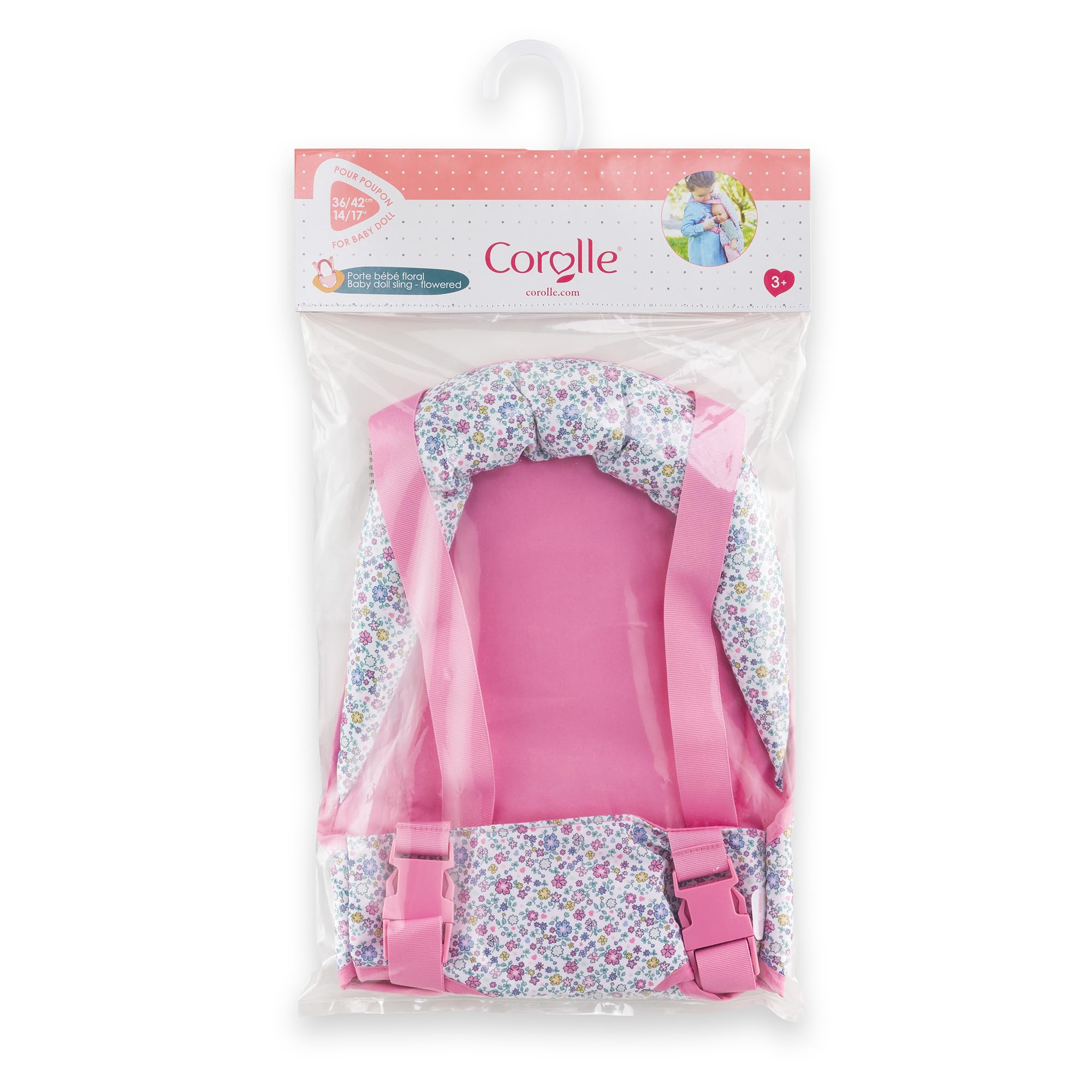 Corolle - Porte-Bébé Floral, Accessoire, pour Poupons 36 et 42cm, dès 3 Ans, 9000141830