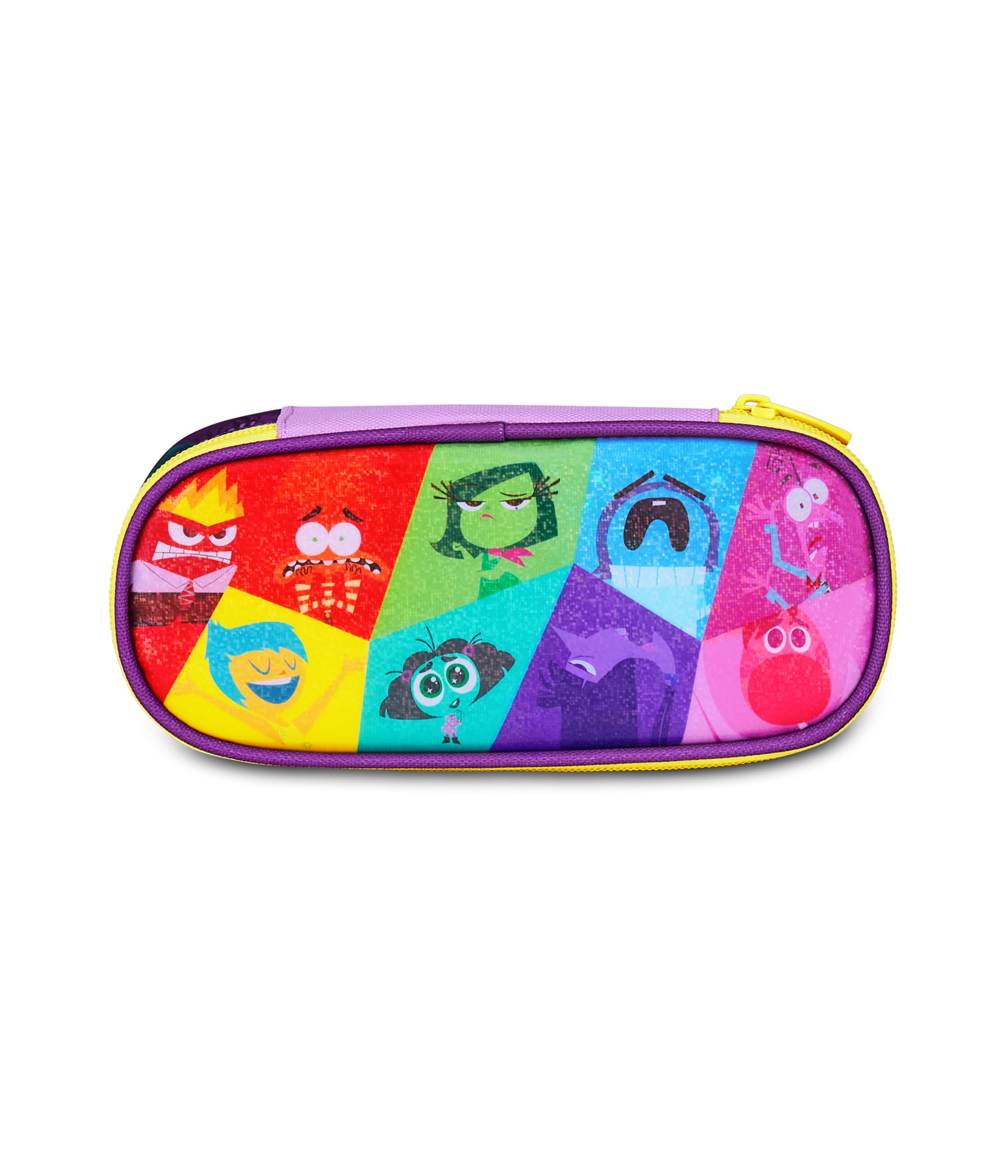 Seven Inside Out 2 Round Plus Pencil Case, Purple, Oval Pencil Case with Elastic Bands and Pocket for Pens, Pencils and Accessories, School Backpack, Elementary and Middle School, Girls and Girls - Image 3