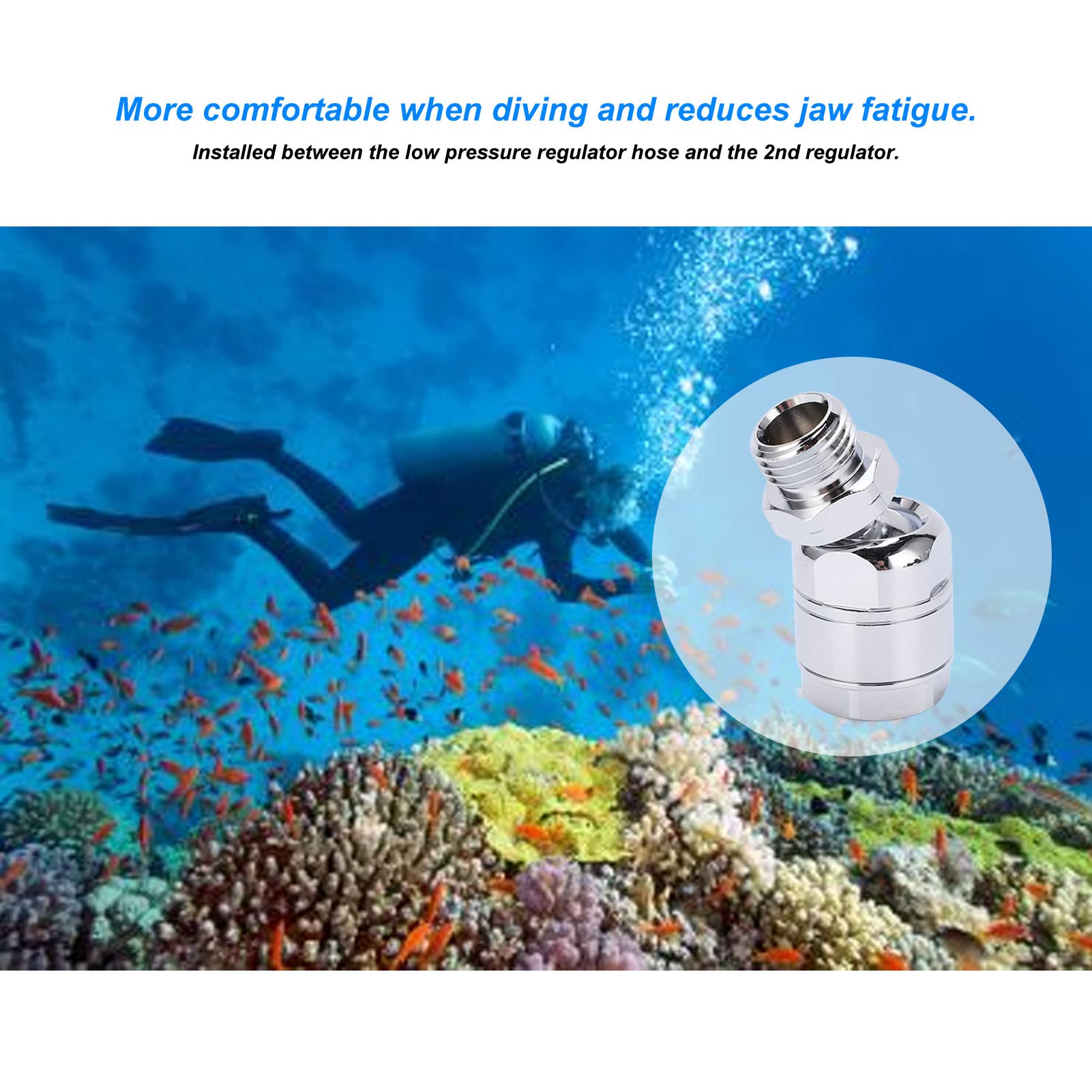 Myazs 90/110/360 Graden Swivel Slang Adapter 2e Trap Duiken Regulator Connector Plug Adapter 3 Manier