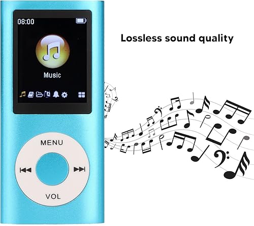 Miniatura 3 de Reproductor de MP3, reproductor de música MP3 portátil, elegante sonido multifuncional sin pérdidas, pantalla LCD delgada de 1.8 pulgadas,