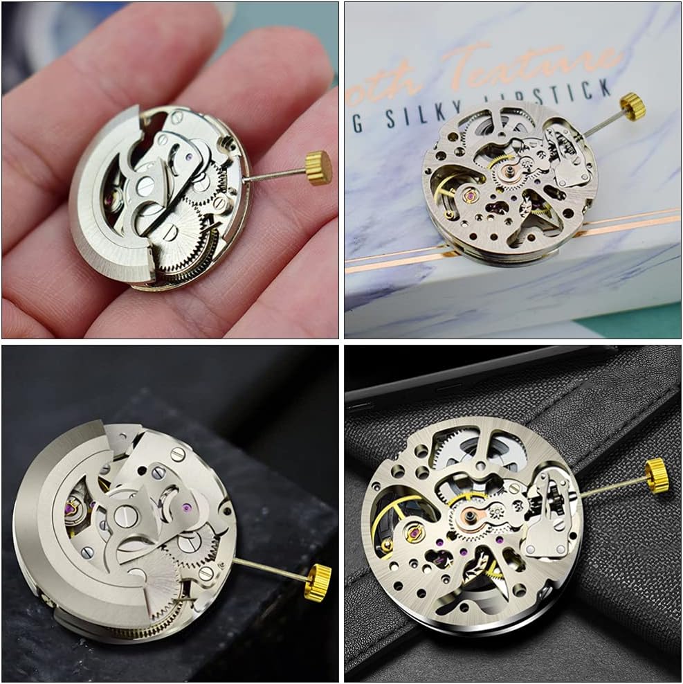 Hemobllo Watch Movement Automatic Mechanical Movement Replacement Part Men Japanese Quartz Movement Skeleton Watch Accessories for Men Women