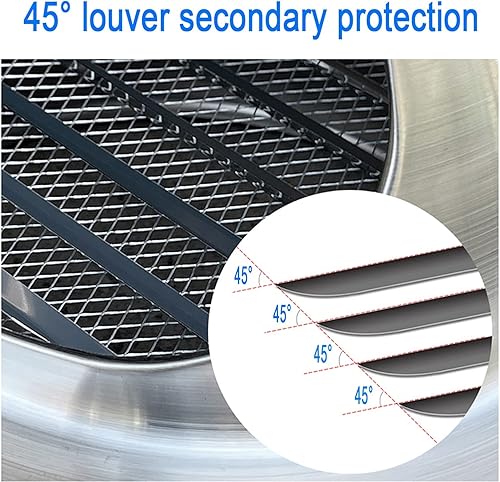 Miniatura 5 de MBROS Cubierta de rejilla de rejilla de rejilla de acero inoxidable, rejilla de ventilación, extractor redondo de acero inoxidable 304, cubierta
