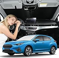 Vista 102 de Parasol de 4 capas para parabrisas, ajuste personalizado, tela 240T, parasol retráctil que bloquea los rayos ultravioletas, accesorios para automóvil