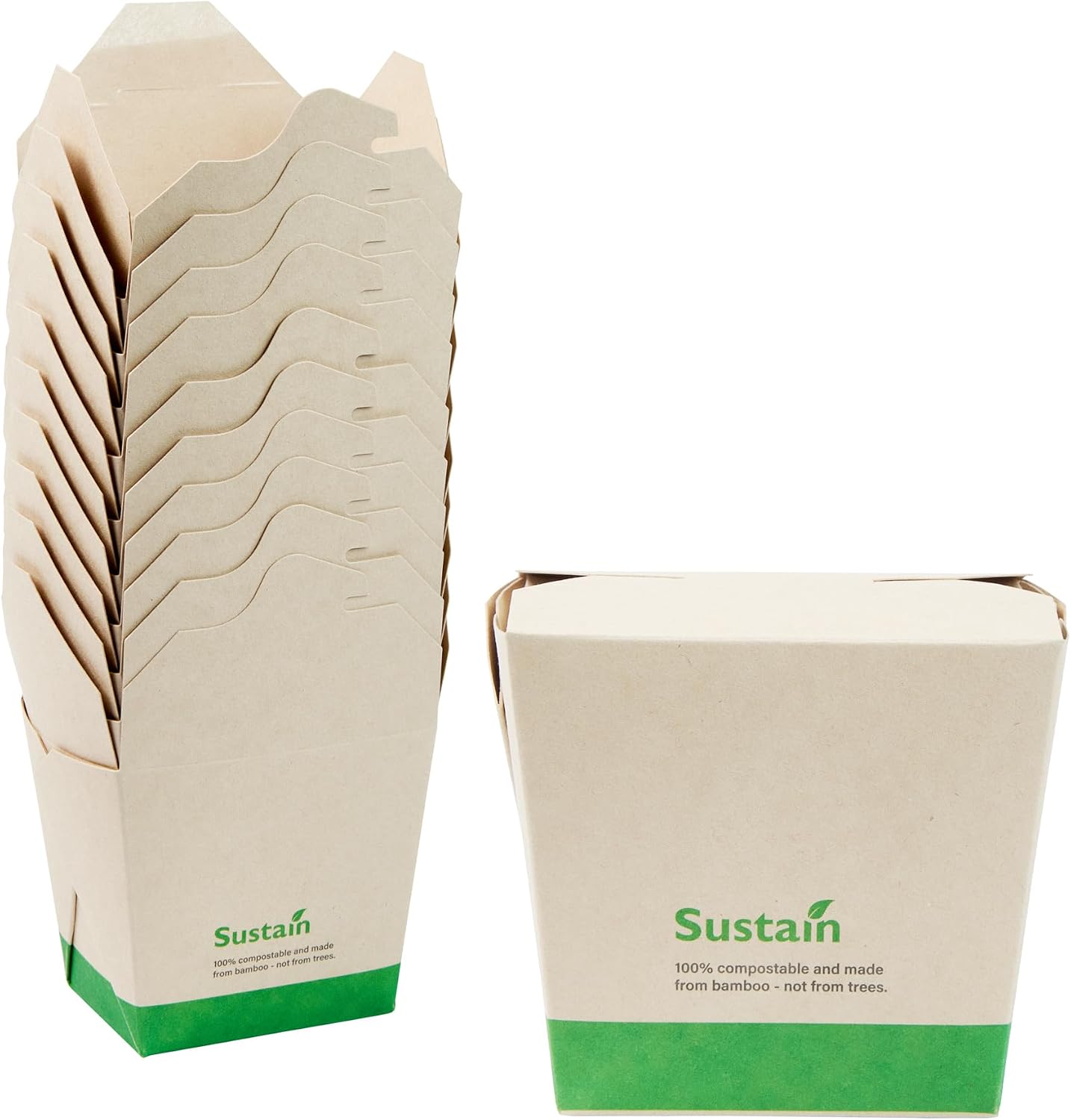 Restaurantware Noodle Take Out Box 200 Pack of 16 oz Round Leak-Resistant Chinese Take Out Box Paper Kraft Packaging For Hot And Cold Foods