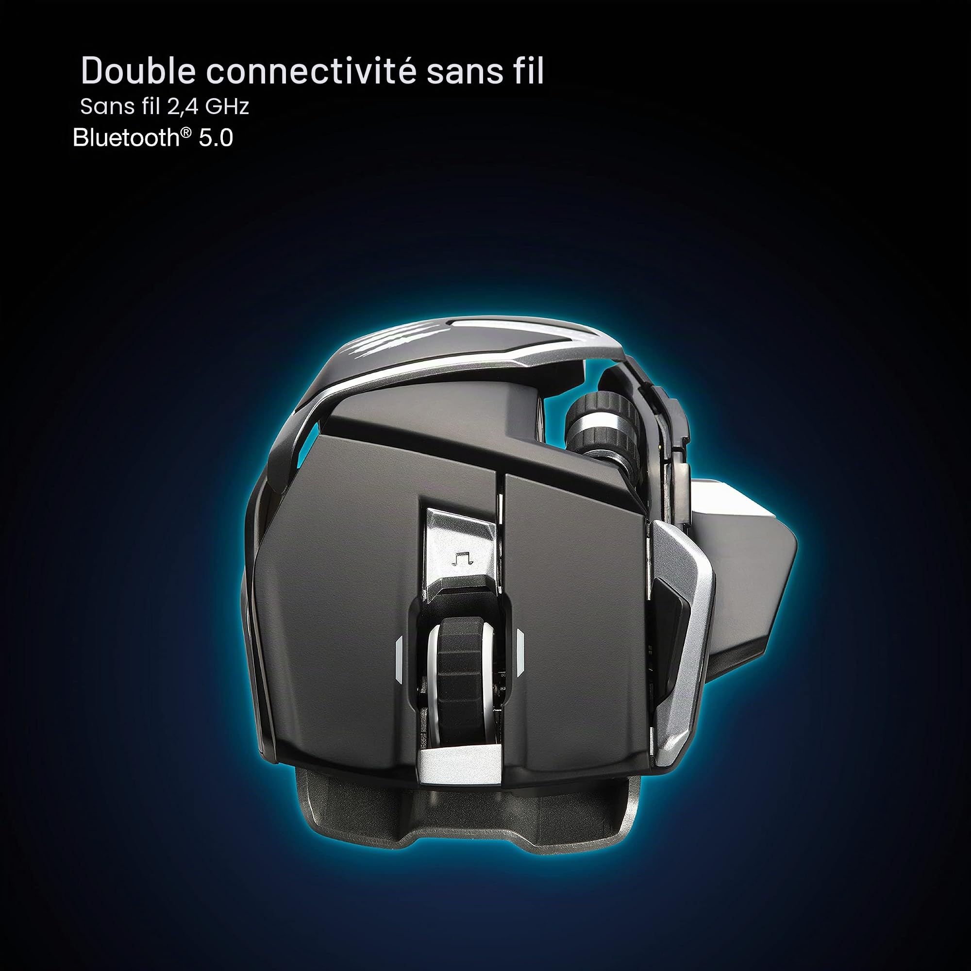MAD CATZ MR07DHINBL000-0 Souris de Jeu Bluetooth Optique Ergonomique Noir