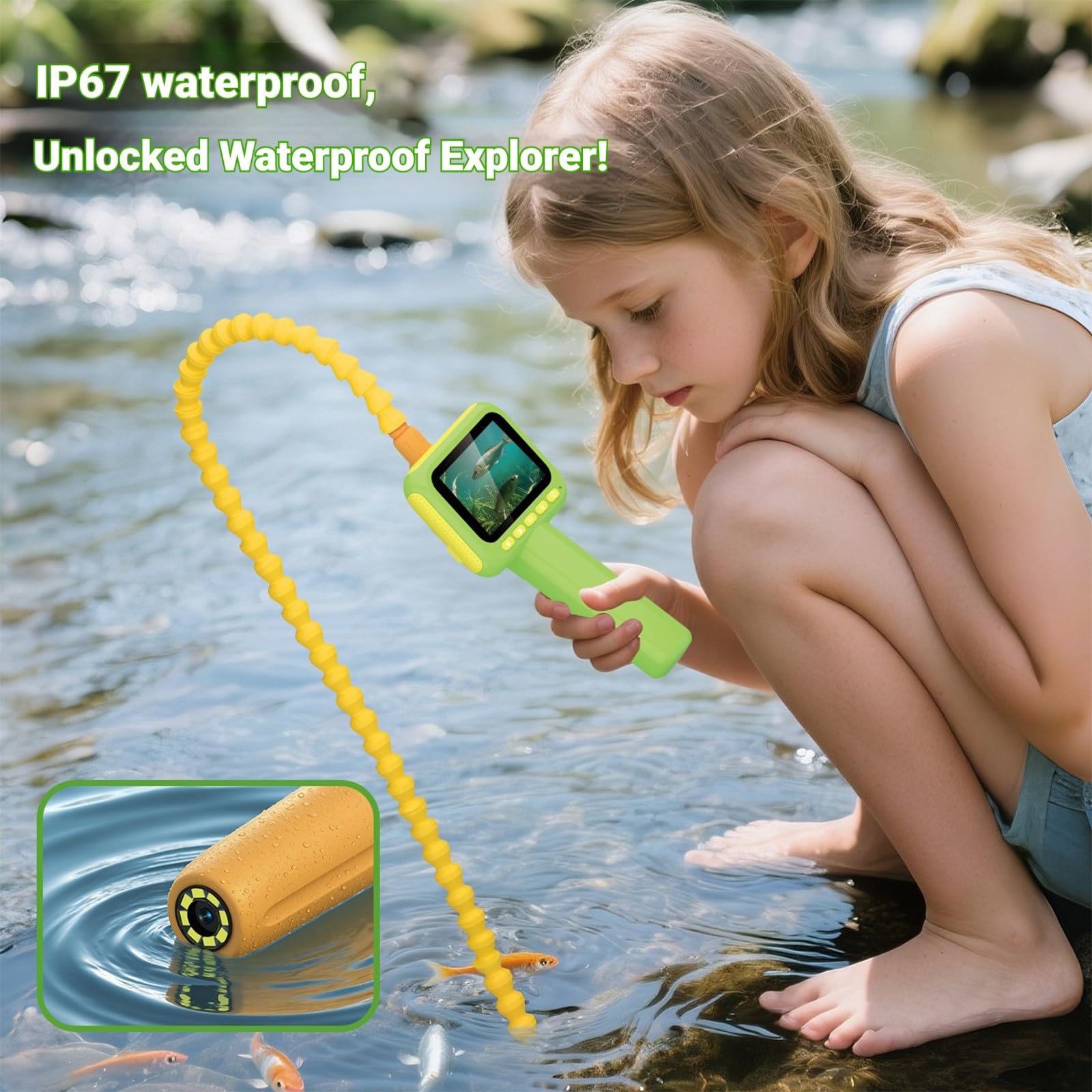 Giocattolo scientifico educativo per bambini con display da 2, 8 pollici e luci LED regolabili ABS per esplorazione all ' aperto Giocattolo