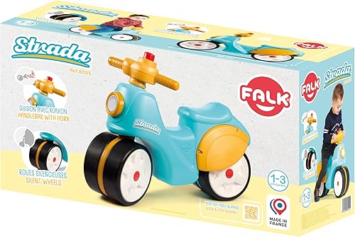 Miniatura 6 de Falk Ligh Green and Cream Strada Scooter Toy Push Ride On Motocycle para niños pequeños +1 año FA800S