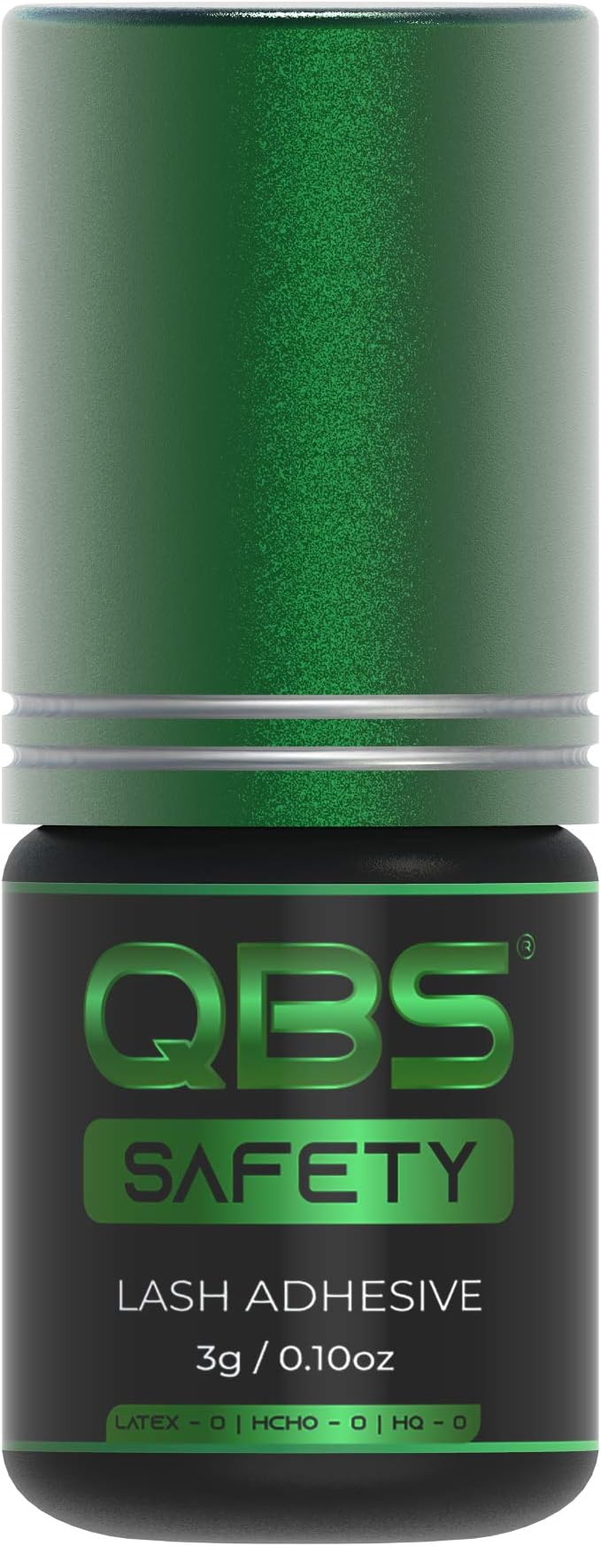 QBS® SAFETY Lash Glue for Eyelash Extensions | Professional Individual Eyelash Glue | Hypoallergenic Super Adhesive Glue for Sensitive Eyes | Strong Bonding Lasts Up to 2 Weeks - Black (3g)