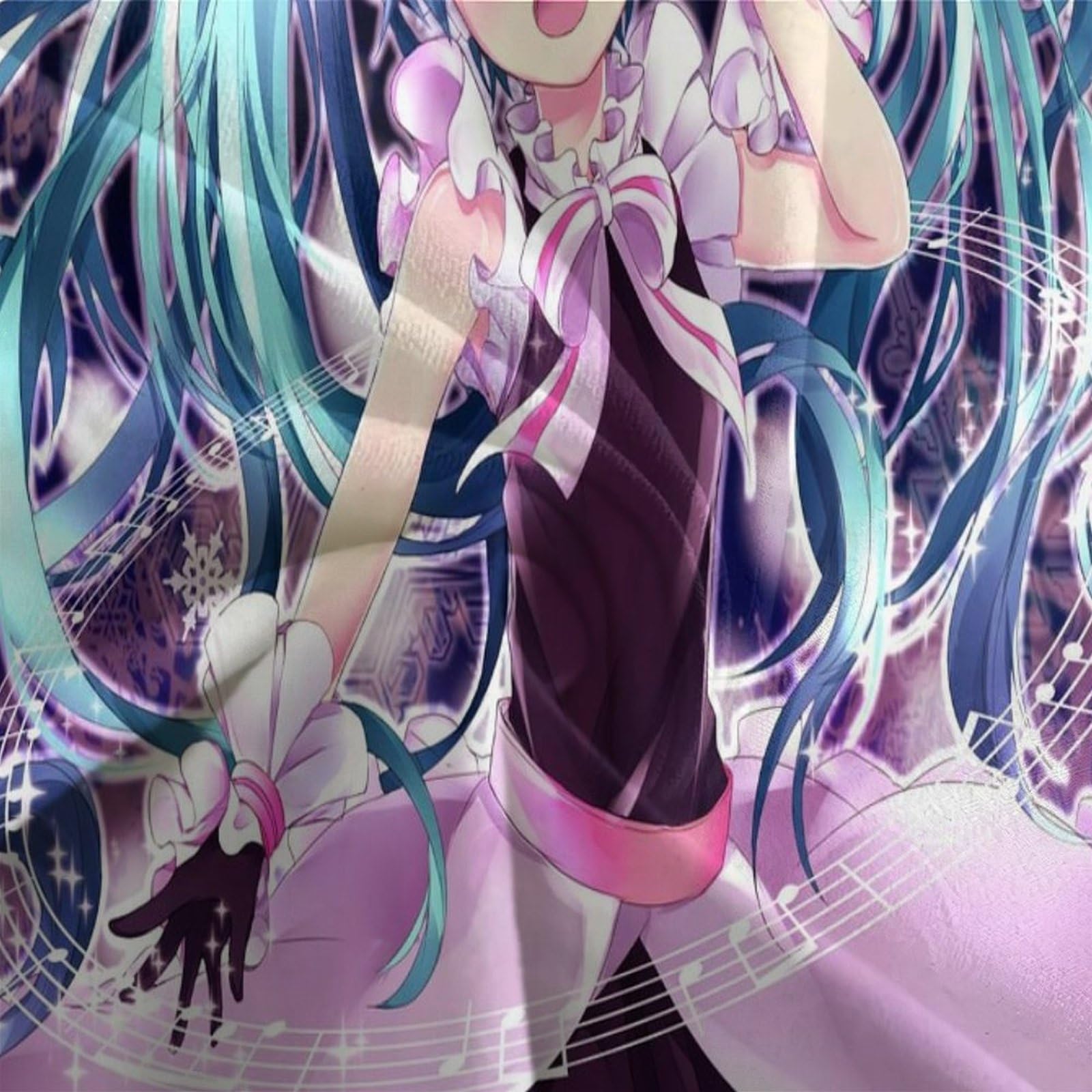 PXBDUASIE Hatsune Miku Dekbedovertrekset, 3 stuks, hotelkwaliteit