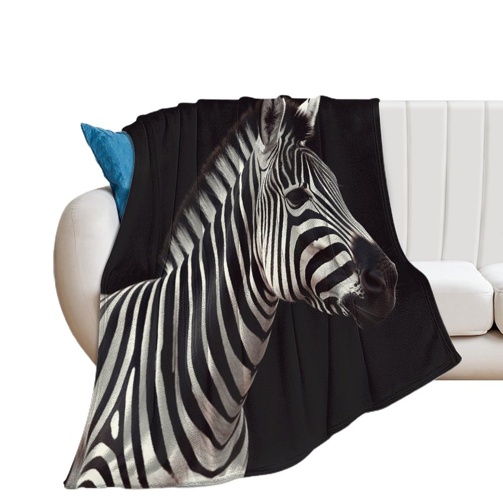 Animal Zebra Throw Blanket for Couch Super Soft Warm Lightweight Throw Blankets Cozy Flannel Bed Blanket Cute Decorative Blankets for All Seasons Home Decor Gift 60"*80"（150 * 200cm）
