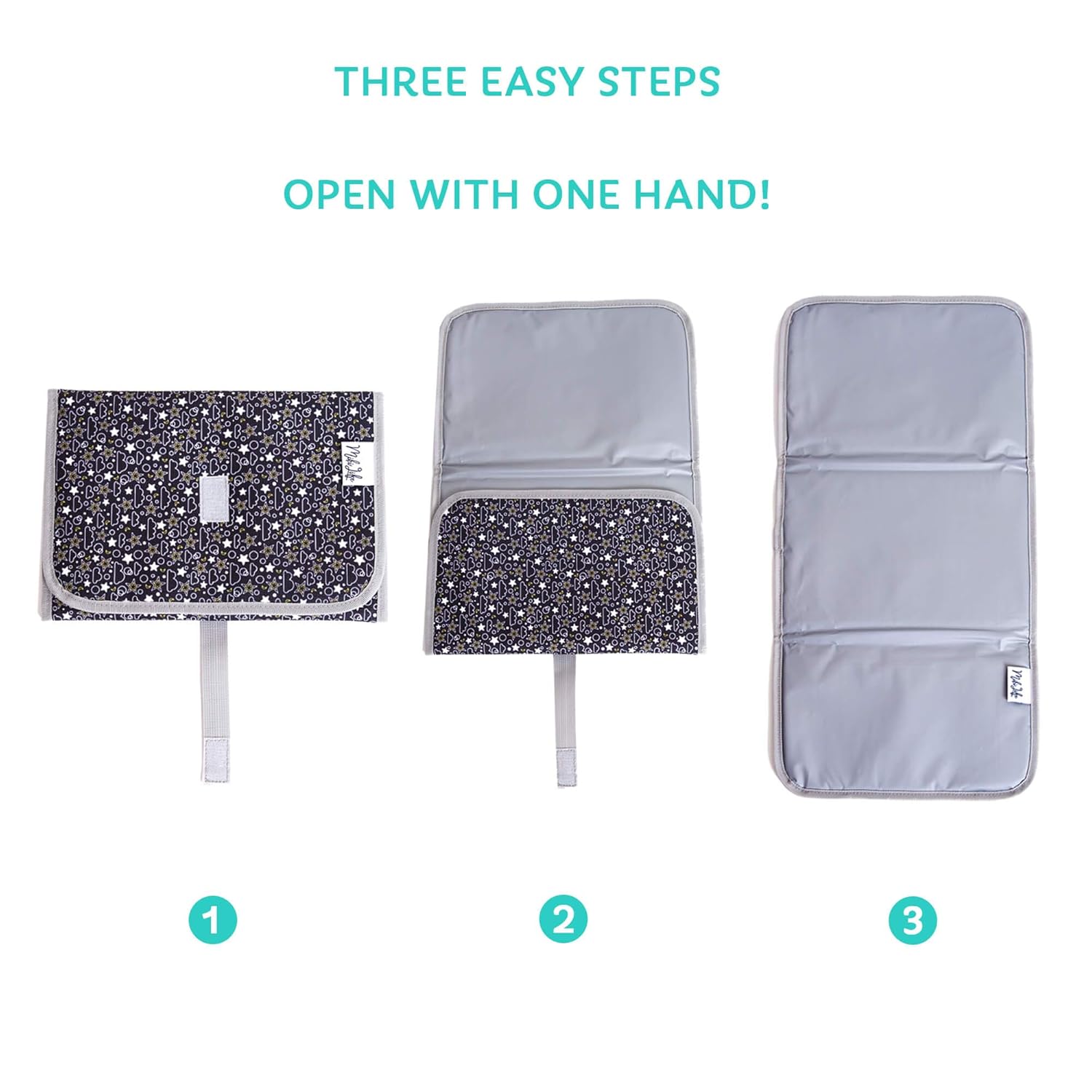 Baby Portable Changing Pad | Fully Padded for Baby's | Foldable Large Waterproof Mat | Travel Mat Station for Toddlers Infants & Newborns (Black) : Baby