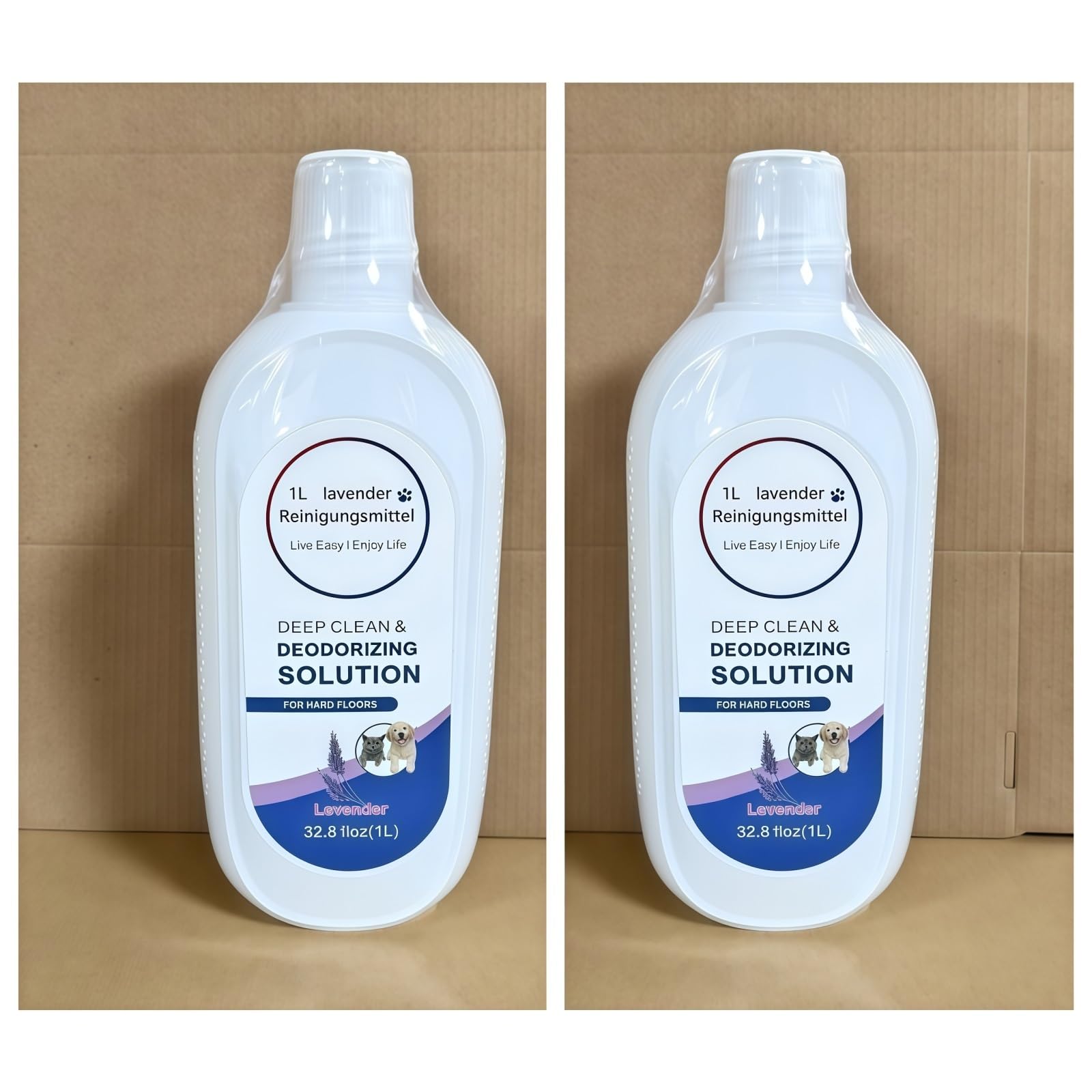 Tghdmd One Color 2 Bottles 1L Lavender Cleaning Solution, Compatible With Tineco Multi-Surface Floor Cleaner, For Ifloor 2/ Ifloor 3/ Floor One S3/ Floor One S5 Series/Floor One S6/ Floor One S7 Series