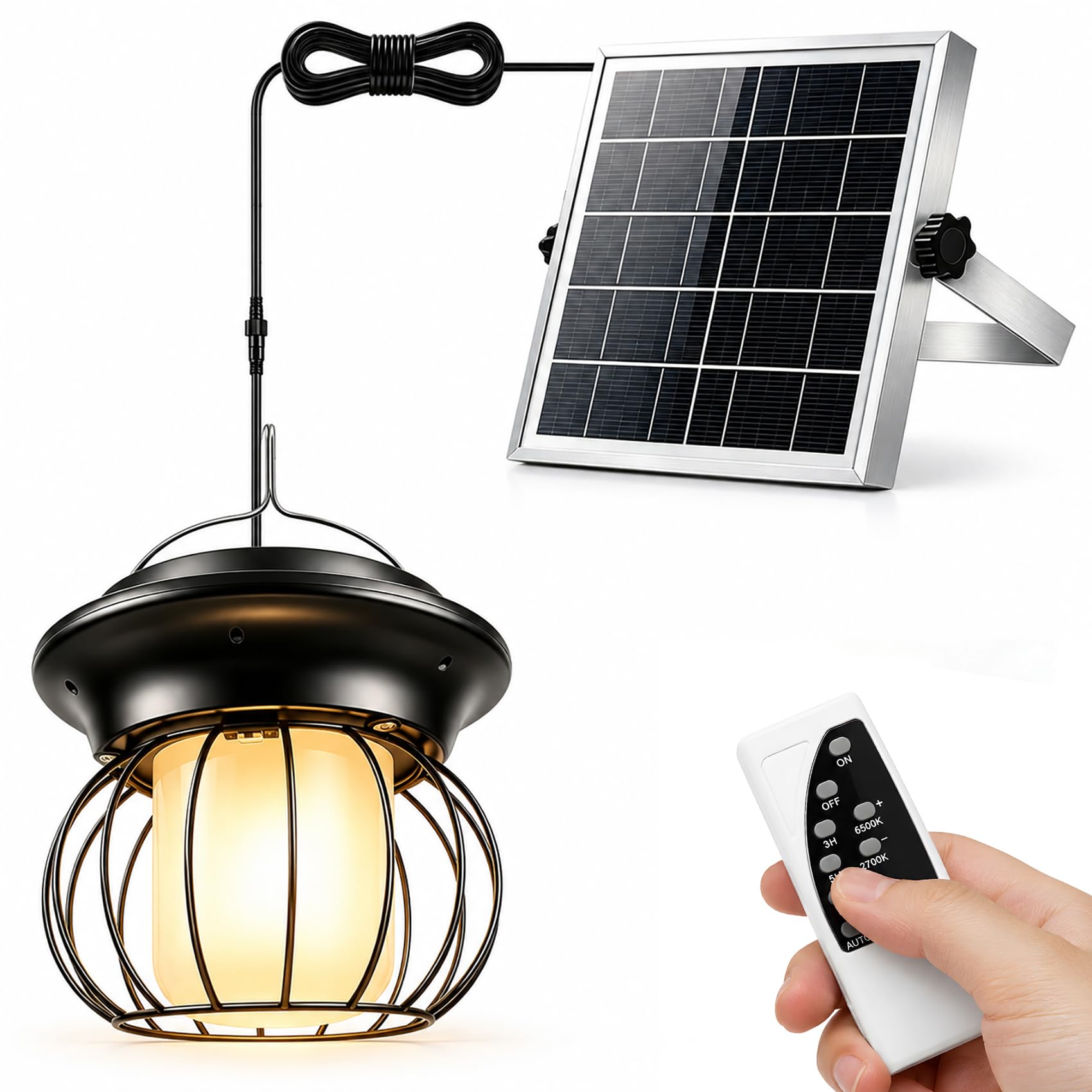 ChunHee Solar Hängelampe für Schuppen, Garage und Pavillon IP65