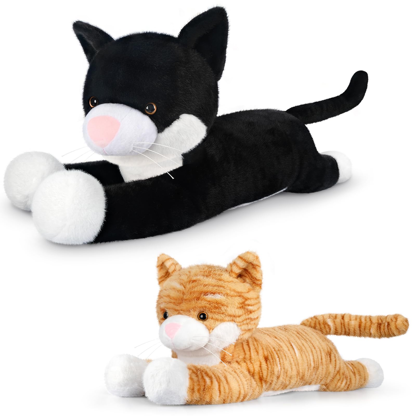 Giant Cat Plush 30 Jumbo Soft Orange Cat Stuffed Animal Giant Plush Toys Hugging Pillow for Stress Relief