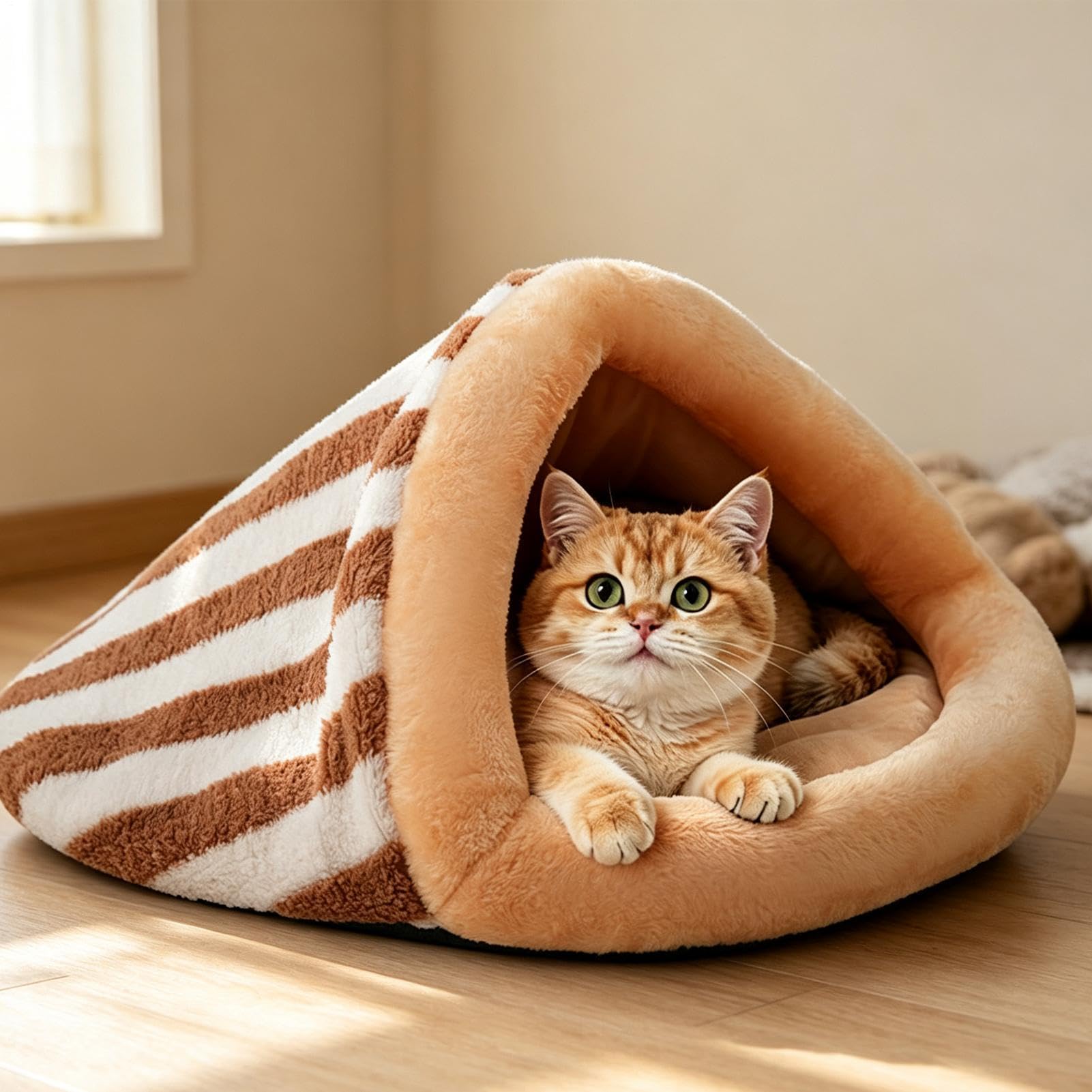 Katzenhöhle, Schlafsack, Hausschuh, Plüsch, warm, weich