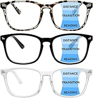 Vista 8 de Paquete de 3 lentes de lectura multifocales progresivos para mujeres y hombres, con bloqueo de luz azul, lentes de computadora con bisagra