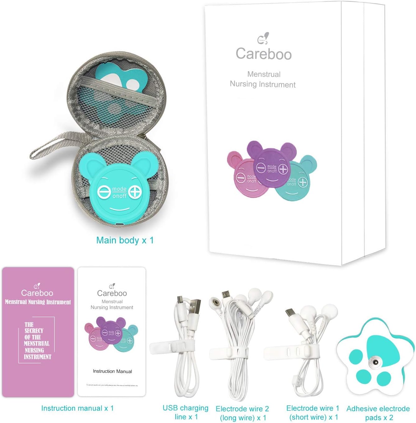 Menstrual Cramps Treatment,Natural Drug Free Device for Period Pain, Period Cramps Equipment, Blue-Green : Health & Household