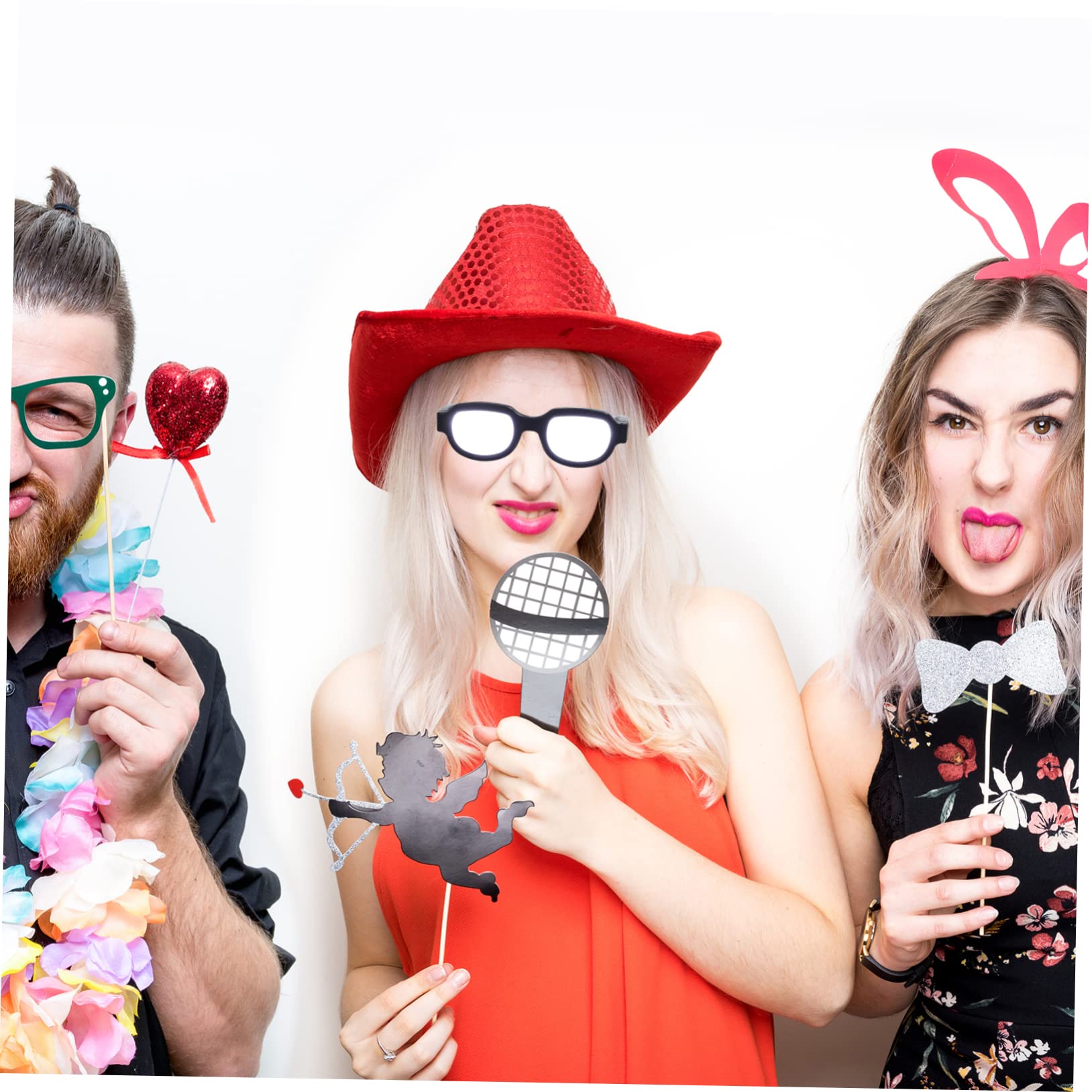 SHERCHPRY Gafas Luces LED Recargables por Usb, Plástico Negro para Fiesta