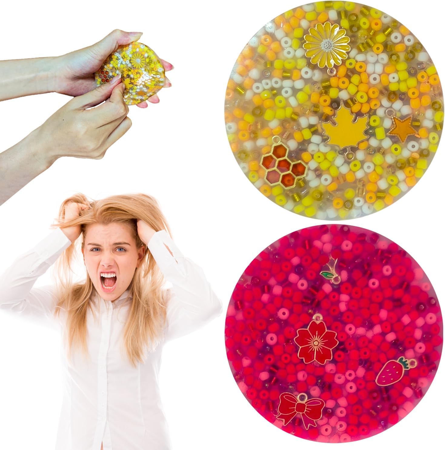 Anxiety Relief Fidget Board with Removable Beads – Sensory Stress Relief Tool for Nail Biting & Hair Pulling, CPC Certified DIY Jewelry Making Kit for Teens & Adults