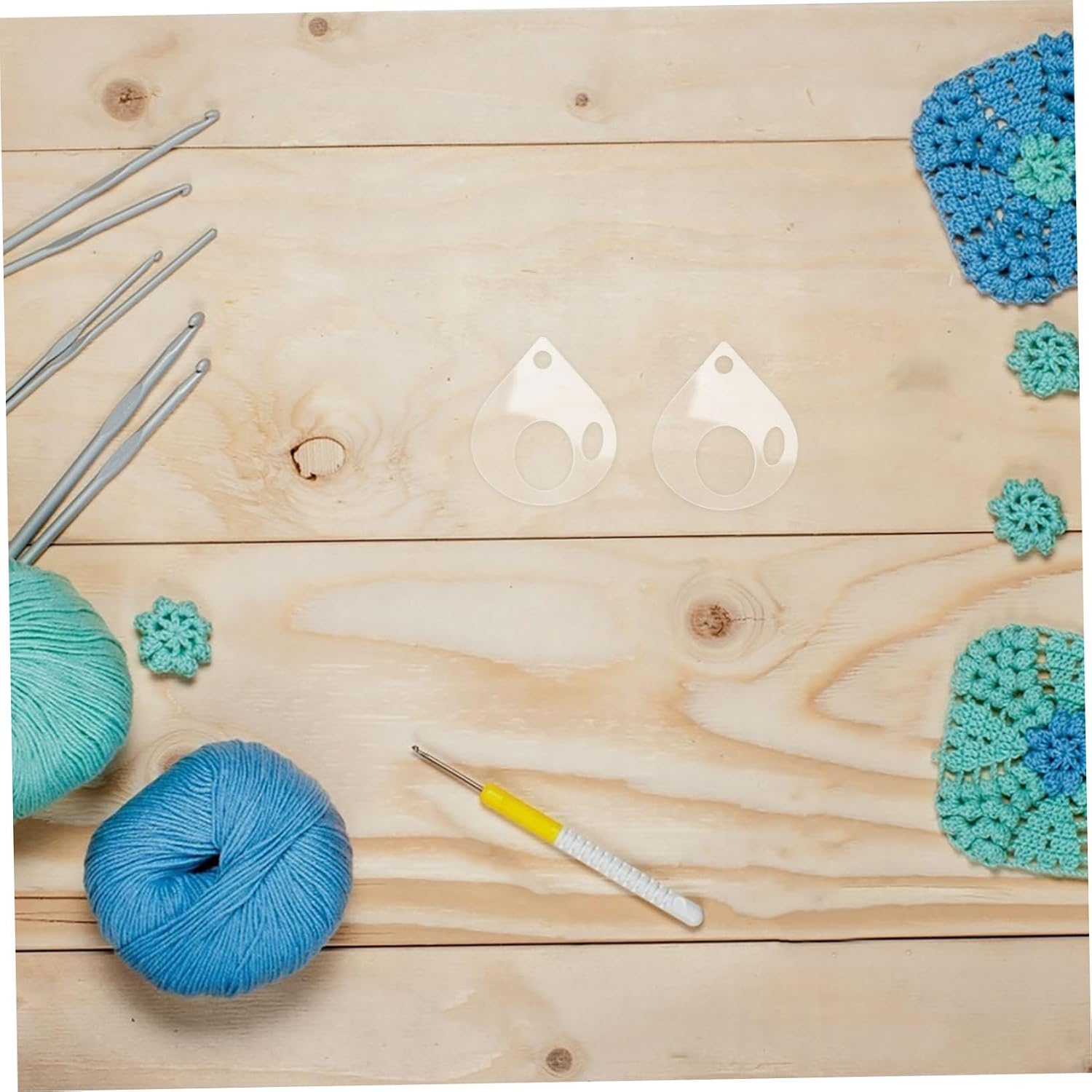 ULDIGI 20pcs Embroidery Floss Organizer: Cross Stitch Bobbins Thread Bobbin Clear Acrylic Thread Drops Floss for Cross Stitch Craft DIY Sewing Storage