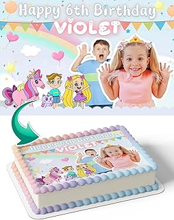 Diana and Roma Love Edible Cake Image Topper Birthday Cake 1/4 Sheet